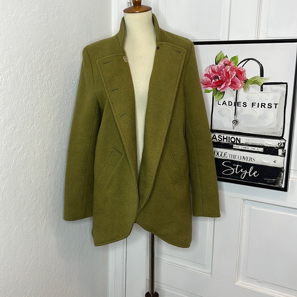 Steven Alan Green Wool Coat Size 6